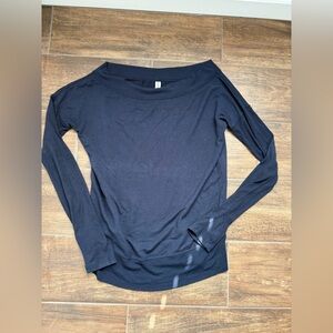 Athleta Womans Dark Navy Off The Shoulder Sweater